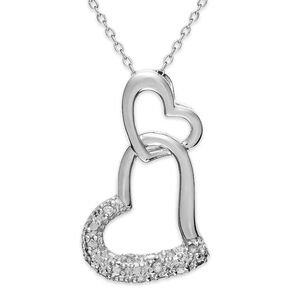 Silver Heart Pendant Necklace